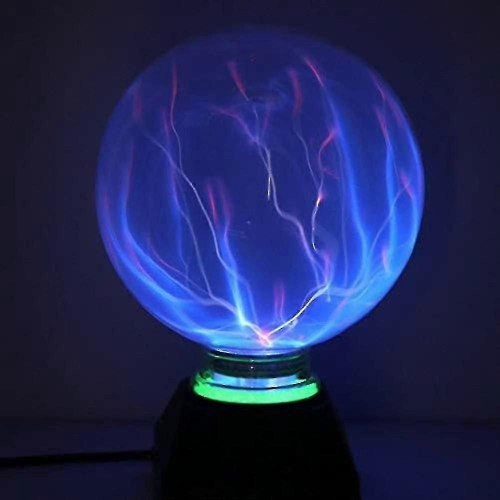 Goeco Plasma Ball Light 5-inch Magic Plasma Light Static Globe Light Electrostatic Blue Touch Light