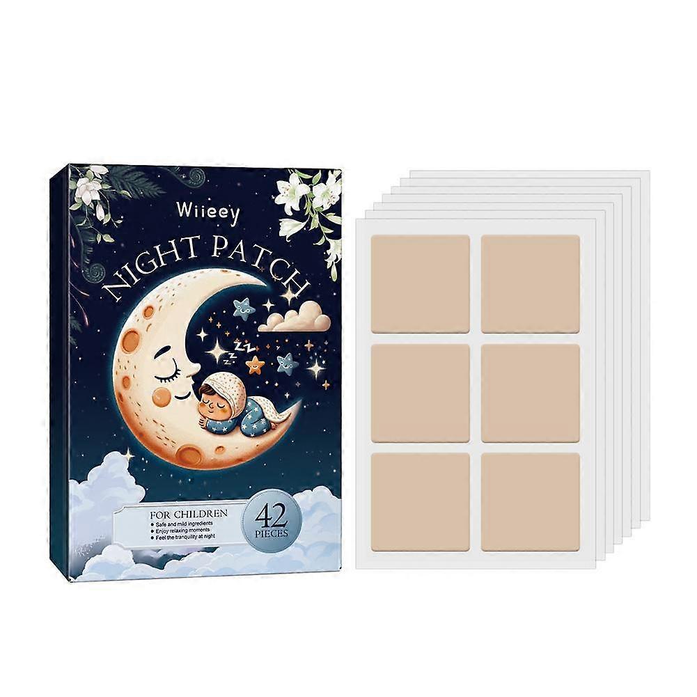 42pcs(A)$Children's sleep patch helps children fall asleep quickly and gently at night. Sleep quality and soothing patch WIB03-A001-42-BU1