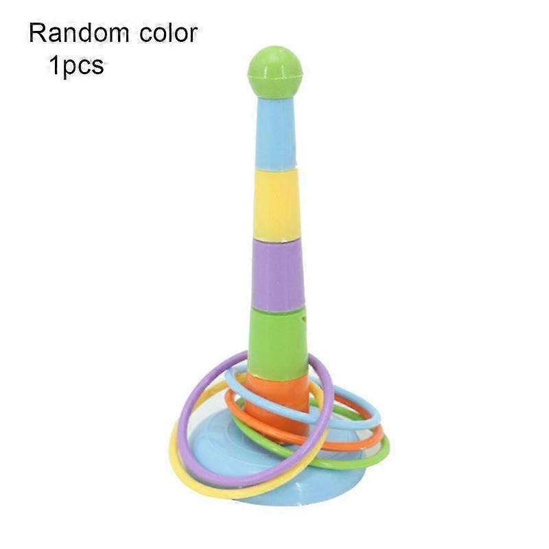 set of random colors (A) $Ring ring parrot leisure traditional throwing toys child game props bird puzzle ring stacking cup