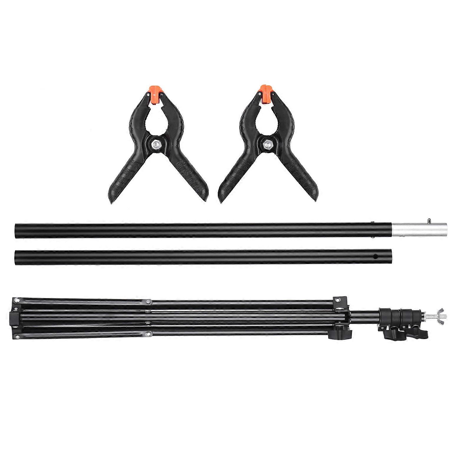 Adjustable T-Shape Backdrop Stand Kit 4.9x6.5ft - Portable, Durable, Includes Clips