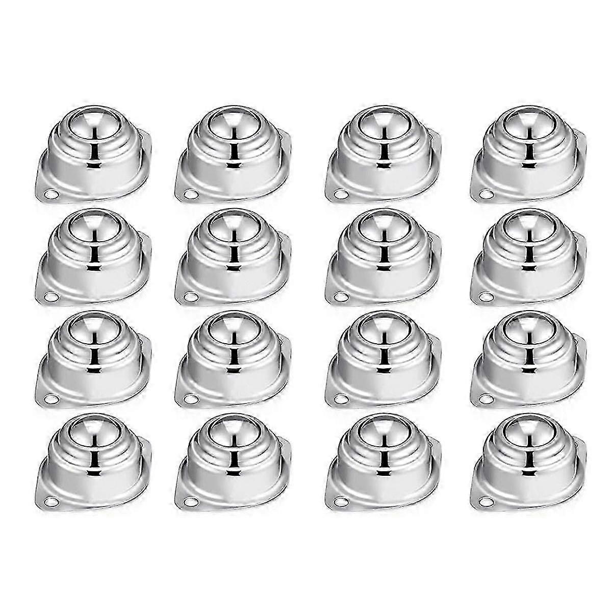 16Pc Roller Ball Transfer Bearing Carbon Steel Round Ball Transfer Unit Universal Ball Casters for