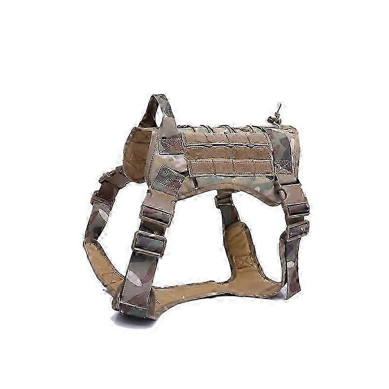 Tactical Dog Harness Nylon Handle Adjustable Training Harness Pet Working Vest