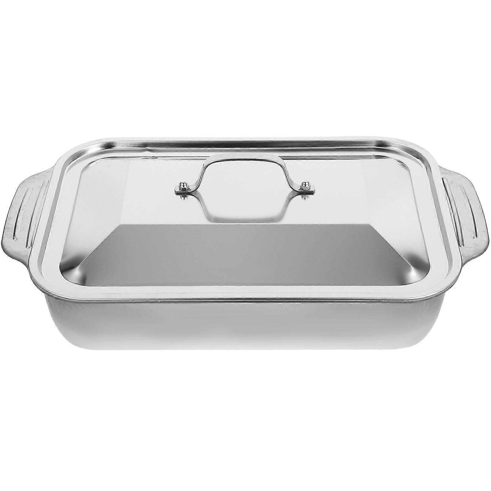 Stainless Steel Serving Tray, Versatile Pan for Multiple Cooking Needs