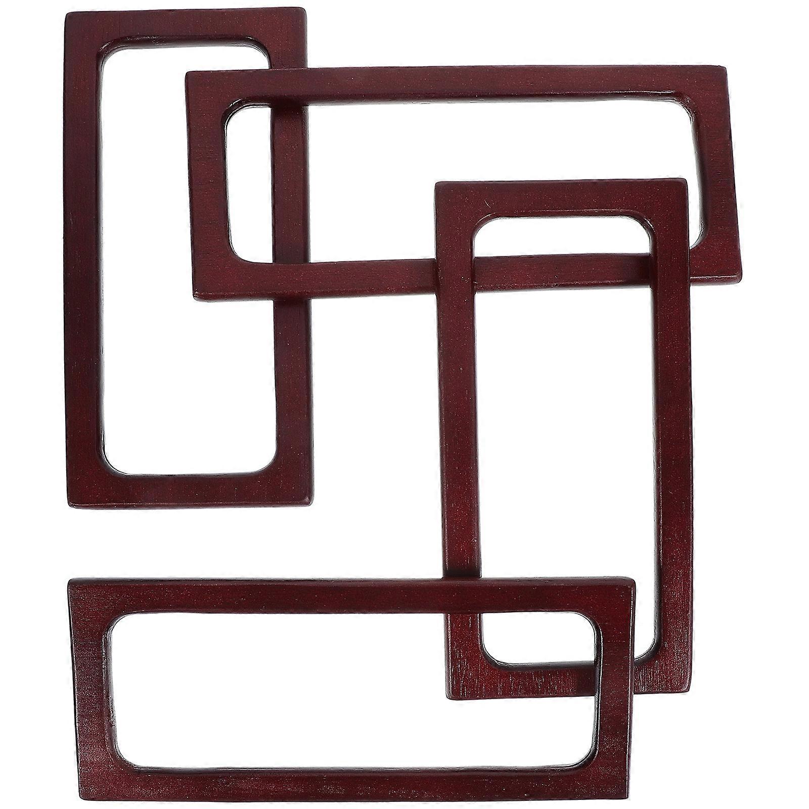 مقابض حقائب يد خشبية قديمة مجموعة من 4 استبدال مستطيل من الخشب الصلب لأكياس القش مقابض محفظة DIY دائمة خمر نمط حمل اكسسوارات