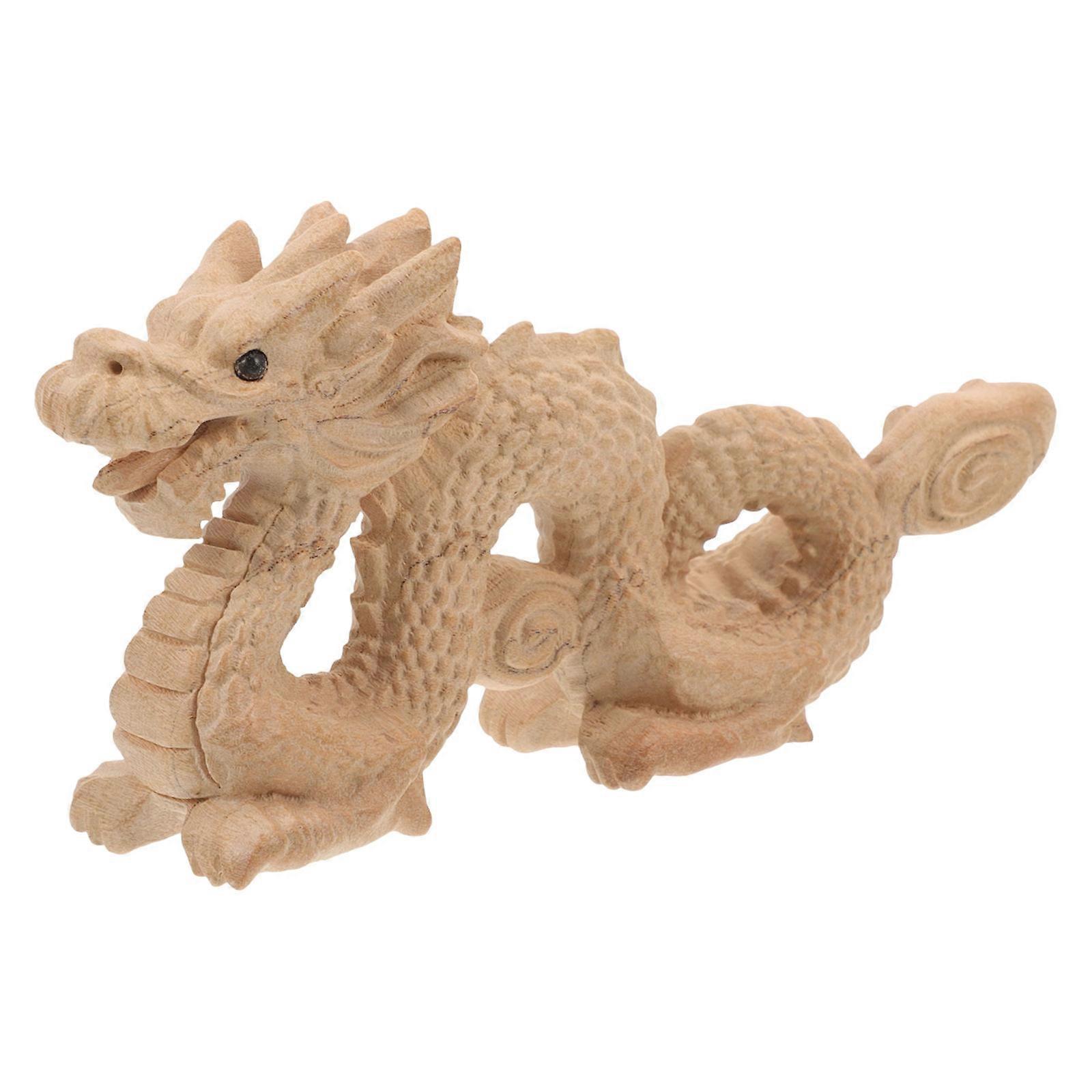 Symbolic Luck and Figurine Wooden Chinese Zodiac Style 1Set