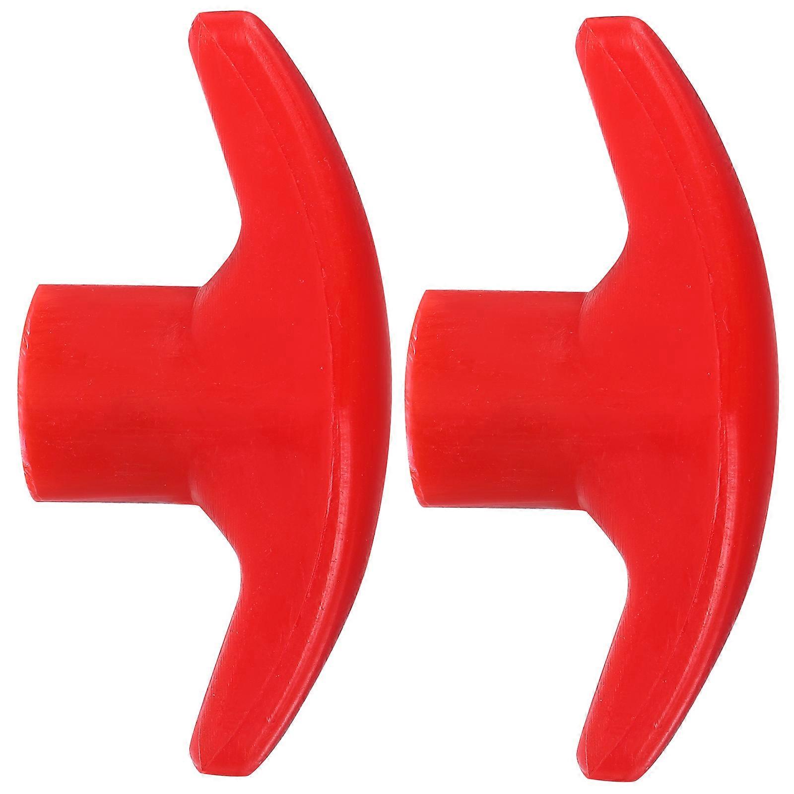 Strength Training Equipment Attachments Gym Rotating Handle For Exercise T-Handle Grip Red 6.00X2.60X1.20CM 2Pcs