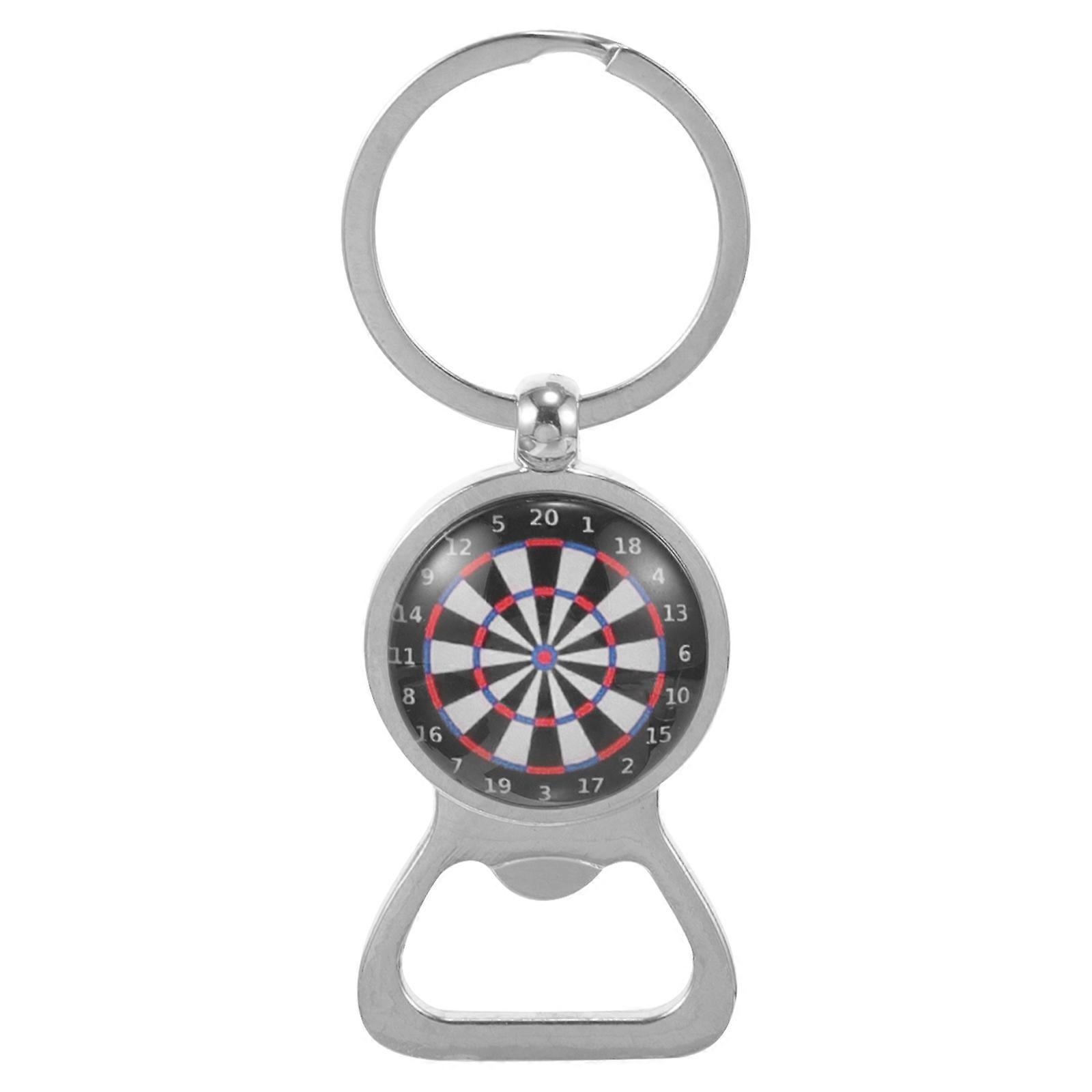 Metal Bottle Opener Keychain Dartboard Style For Home Use Family Colleagues 1Pcs