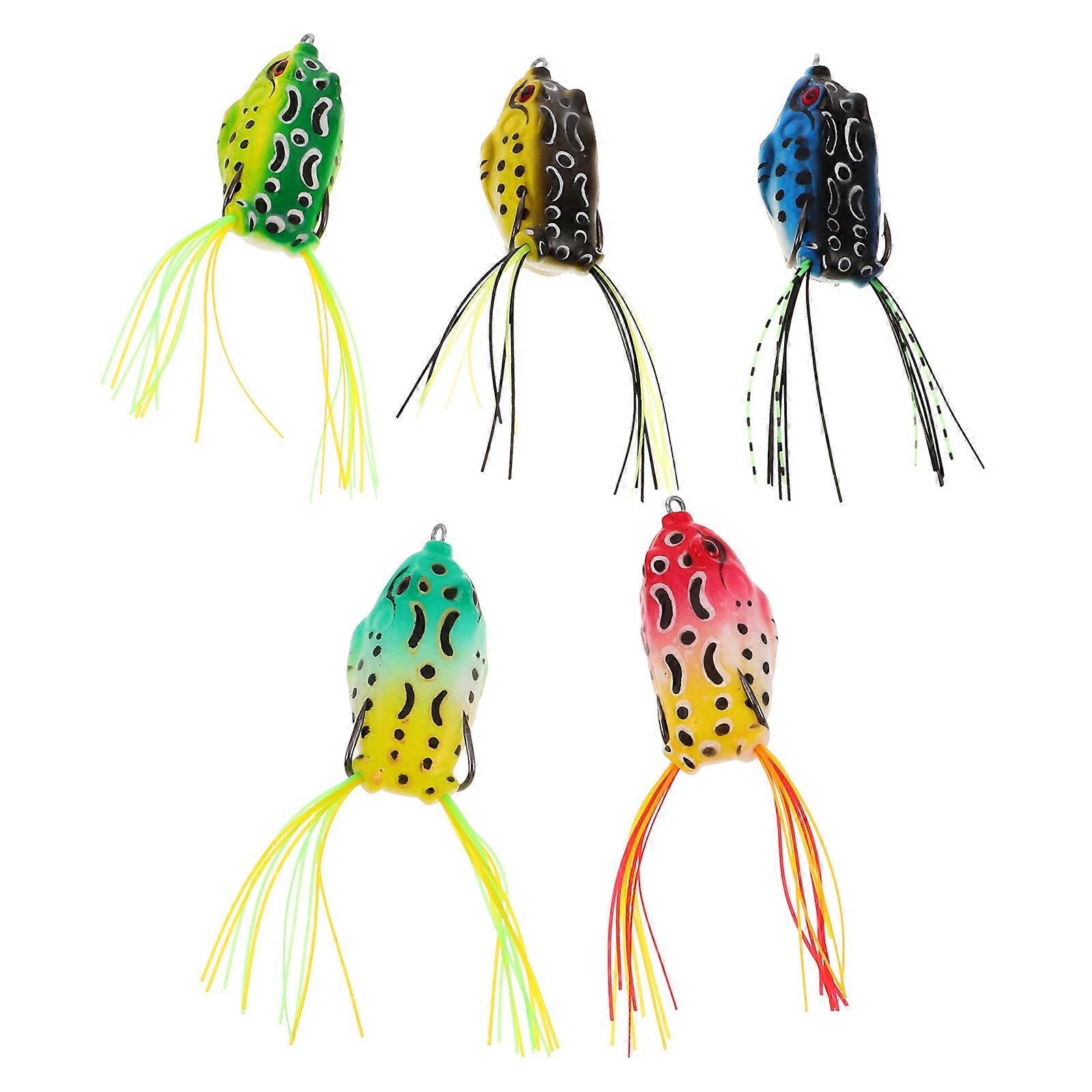 Here's a refined and professional product description based on the details you provided:
**5pcs Lifelike Frog Bait for Bass & Trout Fishing –