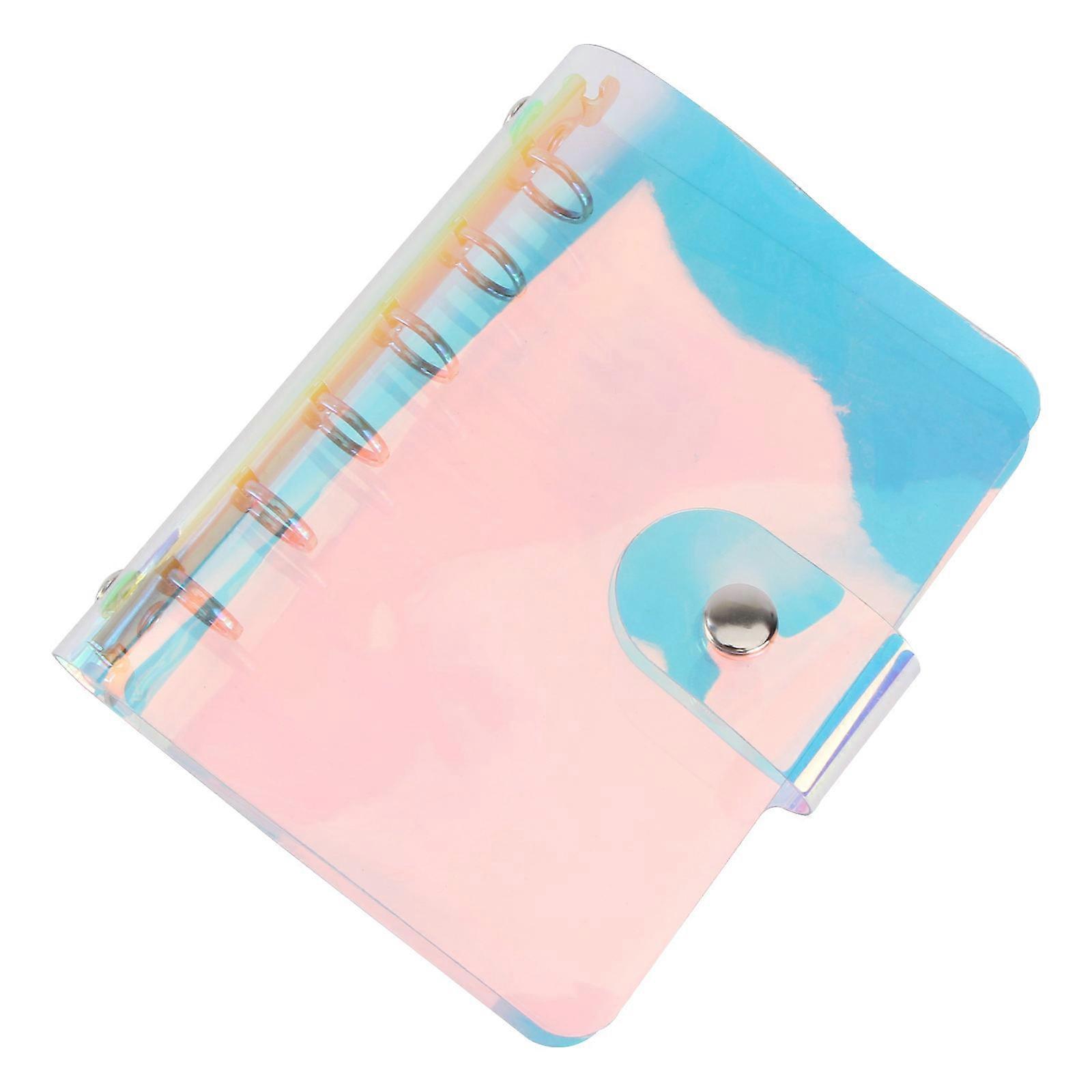 Transparent File Folder Colorful Loose-Leaf Binder for Business Use Rectangular Shape Stainless Steel Material Sorting 1Pack