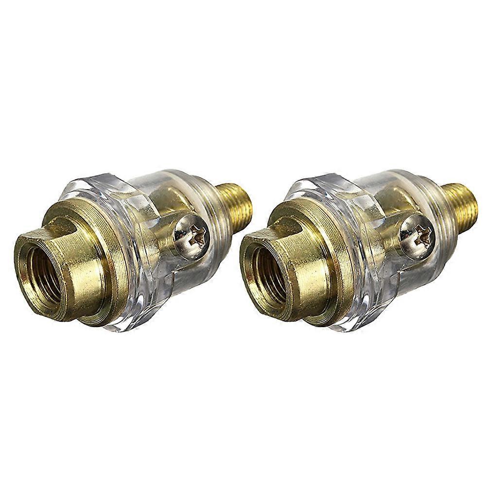 2pcs 1/4 Inch Mini Inline Oiler Lubricator for Air Compressor Tools