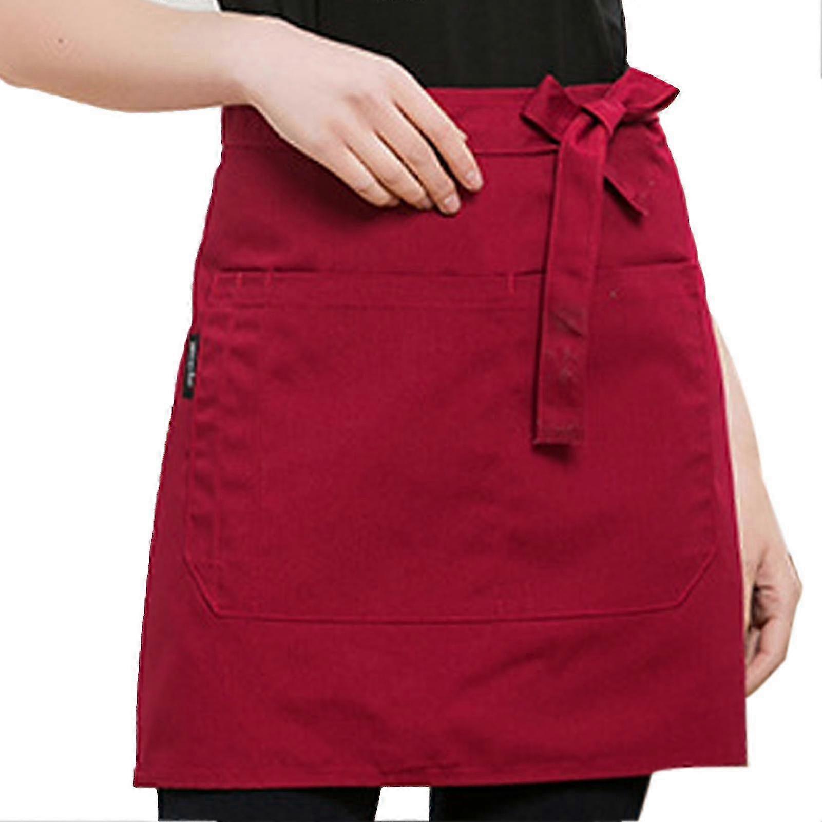 Unisex Waterproof Half Apron With Pocket for Waitresses and Chefs - Short Resistant Waist Apron
