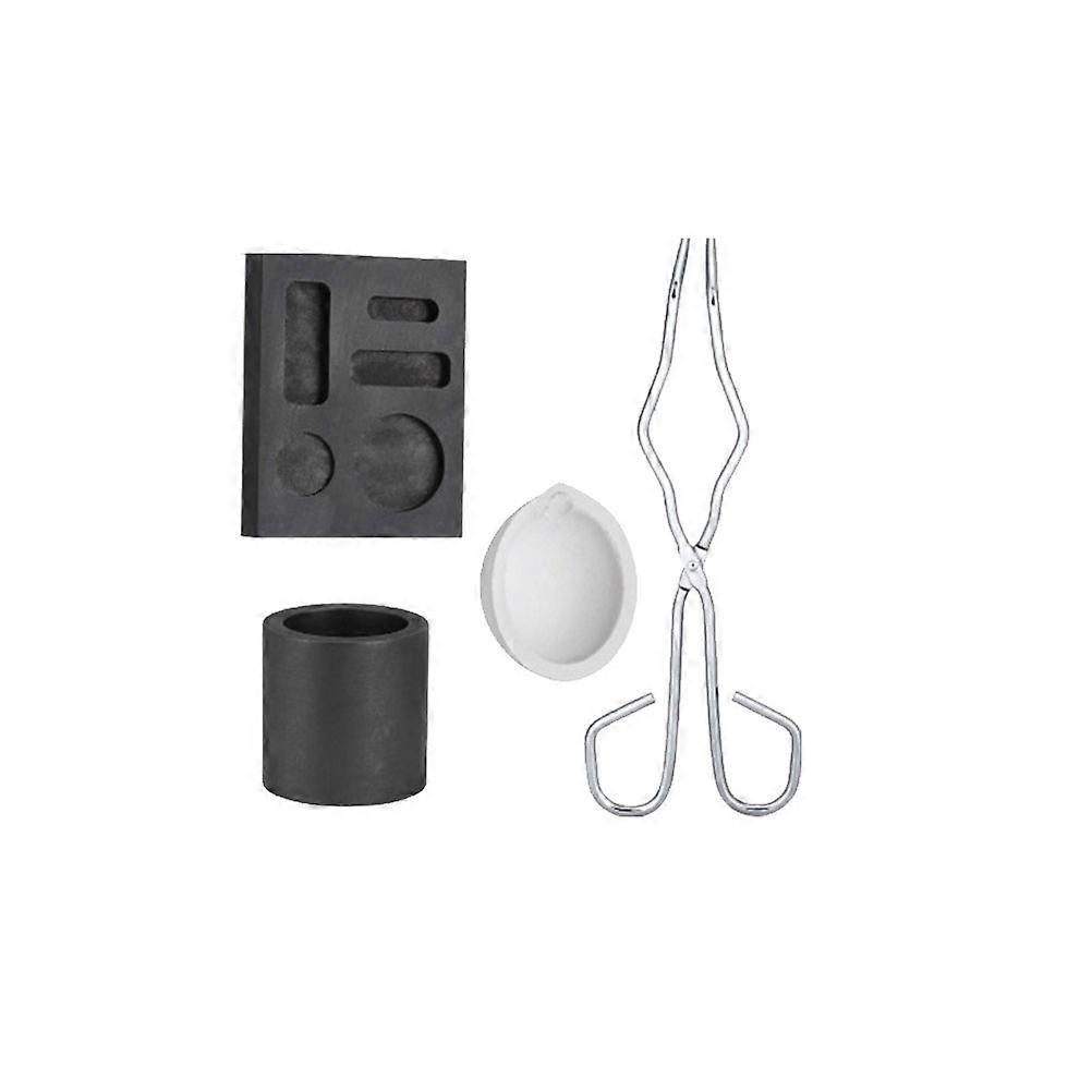 High Purity Graphite Crucible Kit Torch Casting Modern Ceramic Processing Technology Crucible Tools 4Pcs