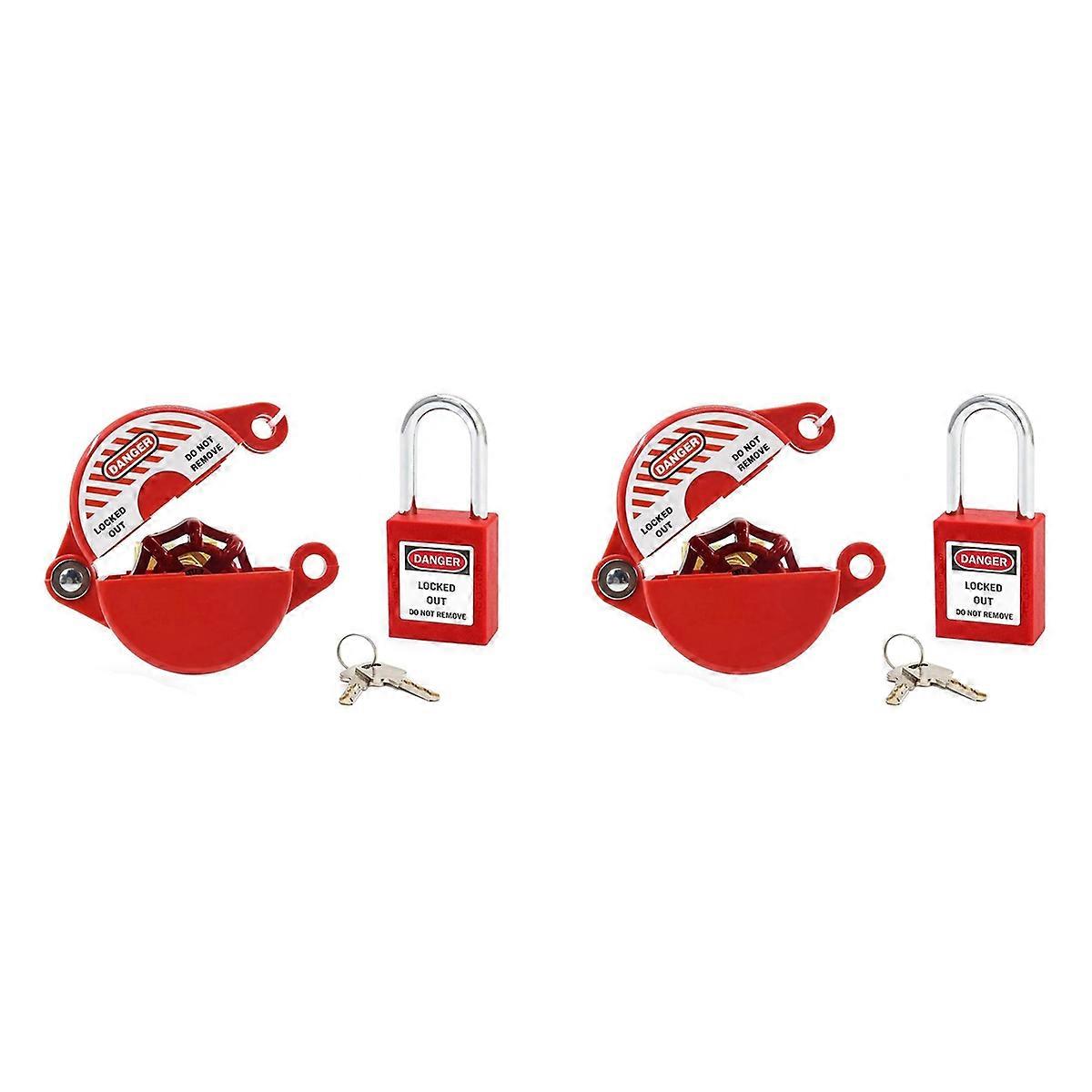 2X Outdoor Faucet Lock with Safety Padlock - Water Spigot Lock, Hose Bib Lock for 1 to 2-1/2 in Dia
