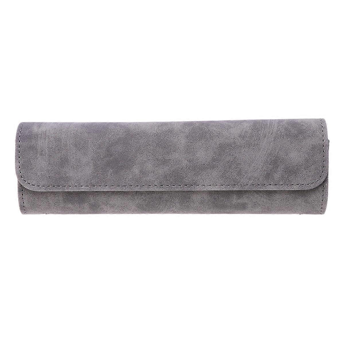 Portable Toothbrush Case Rectangular Shape Travel Storage Bacteria Prevention Grey 20.3x6.5x3.3cm 1Pcs