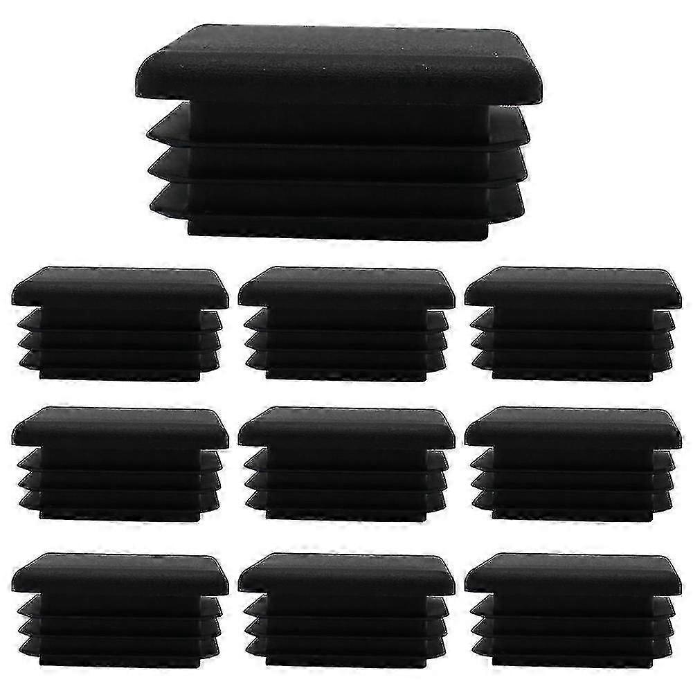 Square Plastic Plug Tubing Post End Cap  10pcs Black Plastic Square Plugs Edition 0621