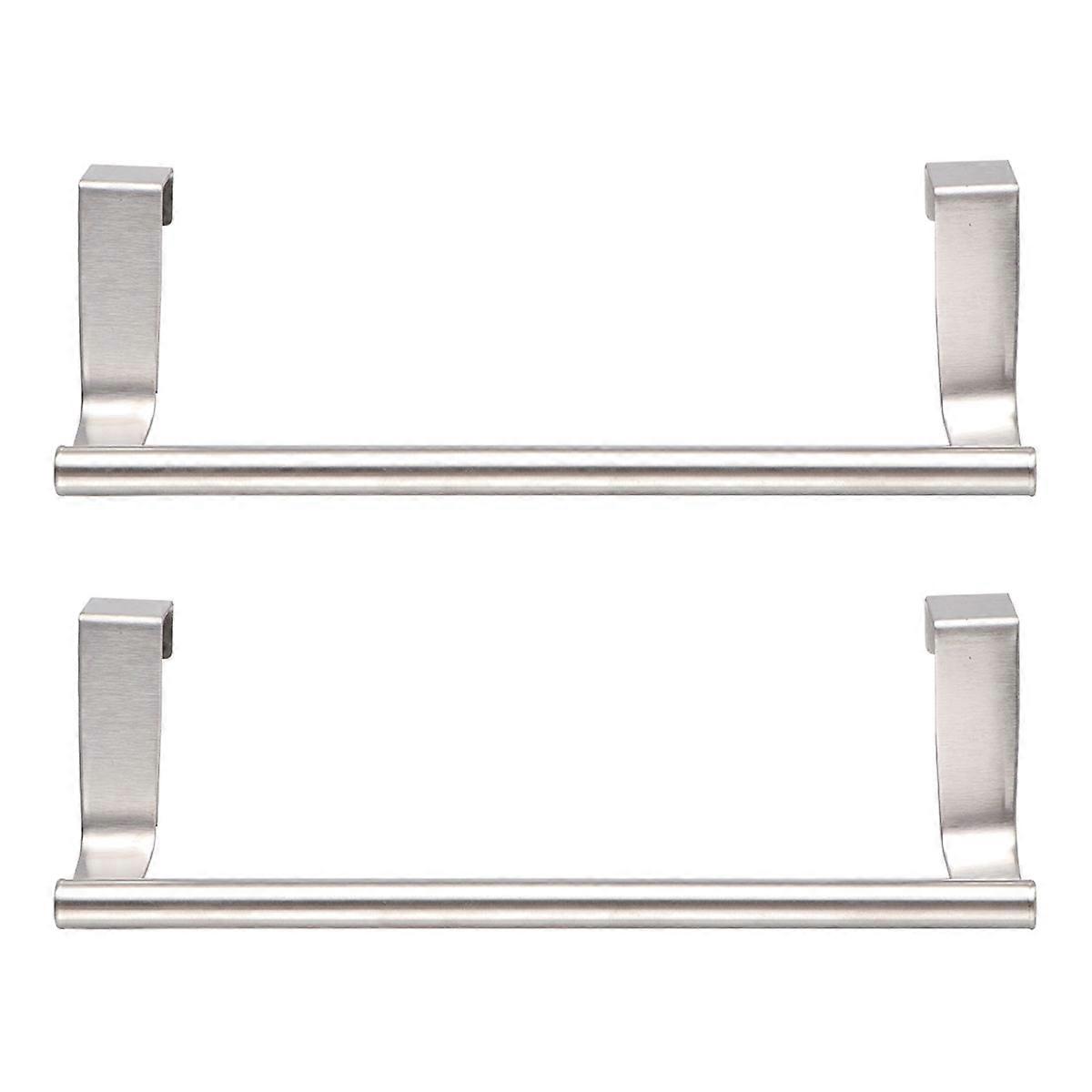 Towel Rack Modern Stainless Steel Towel Stands Kitchen Bathroom Storage Holder 23x10x1.9cm 2Pcs