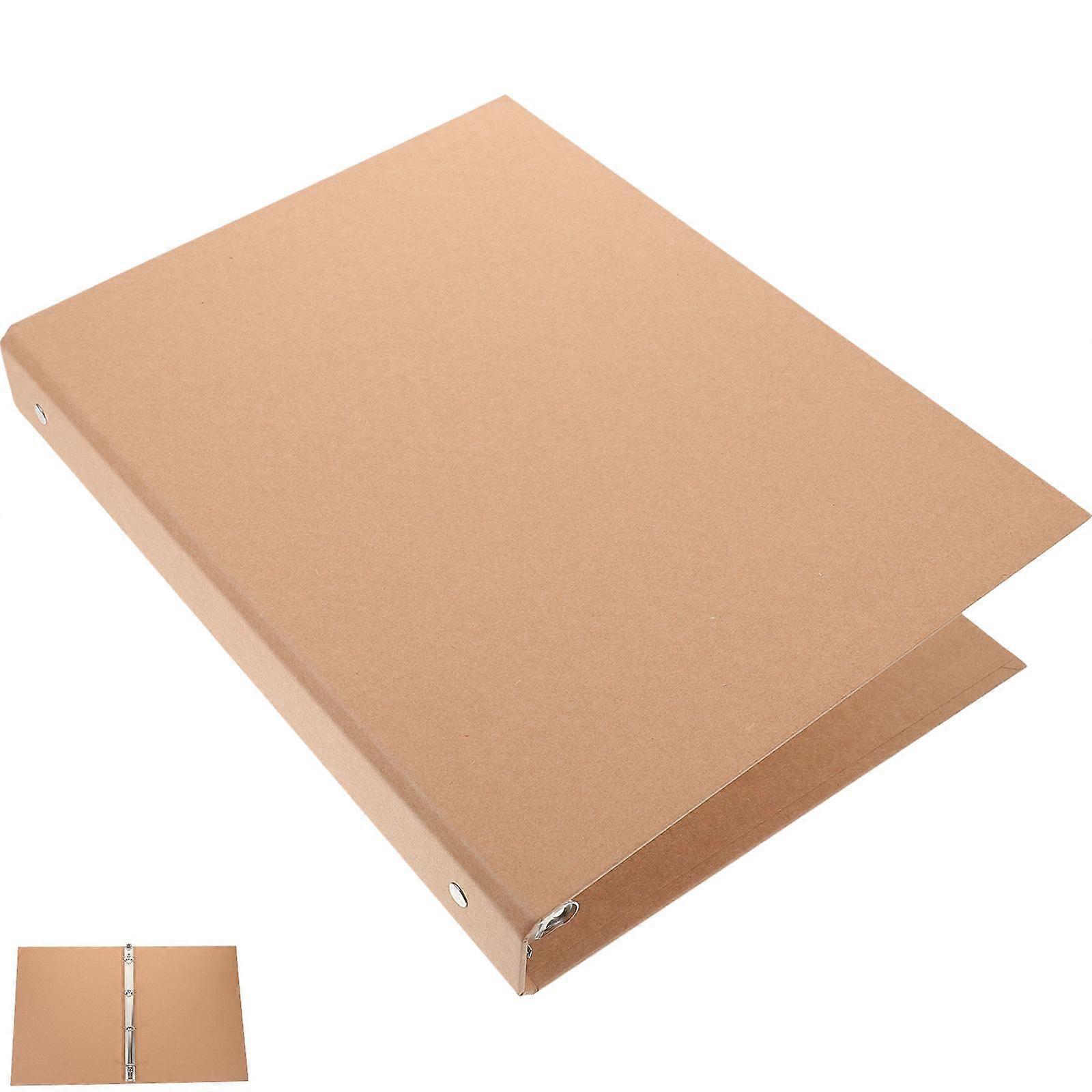 Binder Cover Ring Binder Notebook Binder Cover Kraft Paper Binder Reusable Notebook Shell