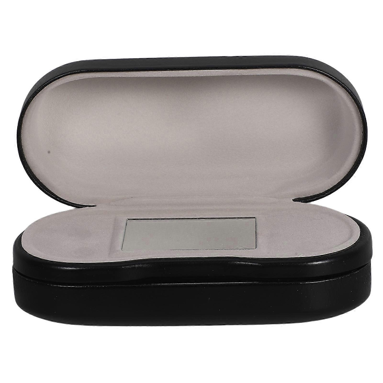 Compact Double Eyeglasses Case with Durable PU Exterior and Layer Design for Sunglasses and Spectacles Storage – Portable Protective Hard Shell