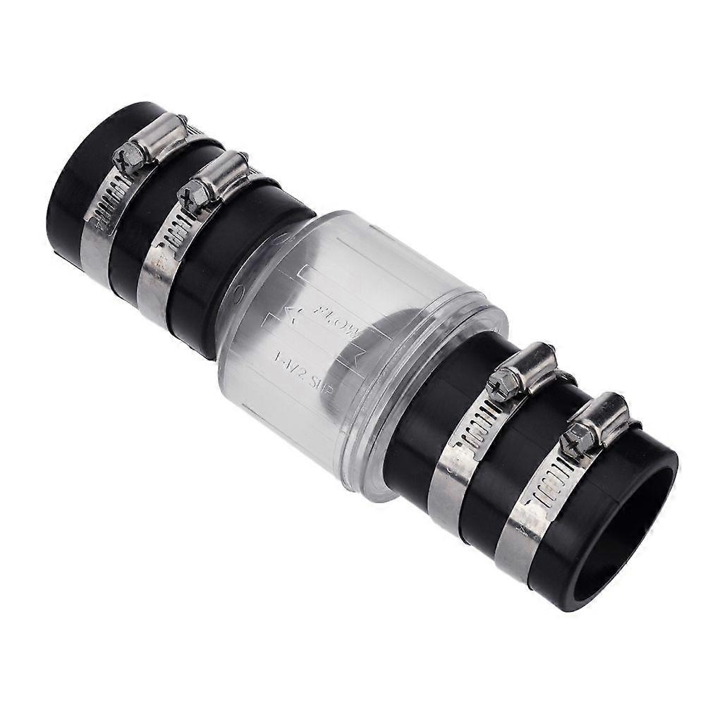Sump Pump Check Valves Spring Loaded Flapper with 4 Stainsless Steel Clamps