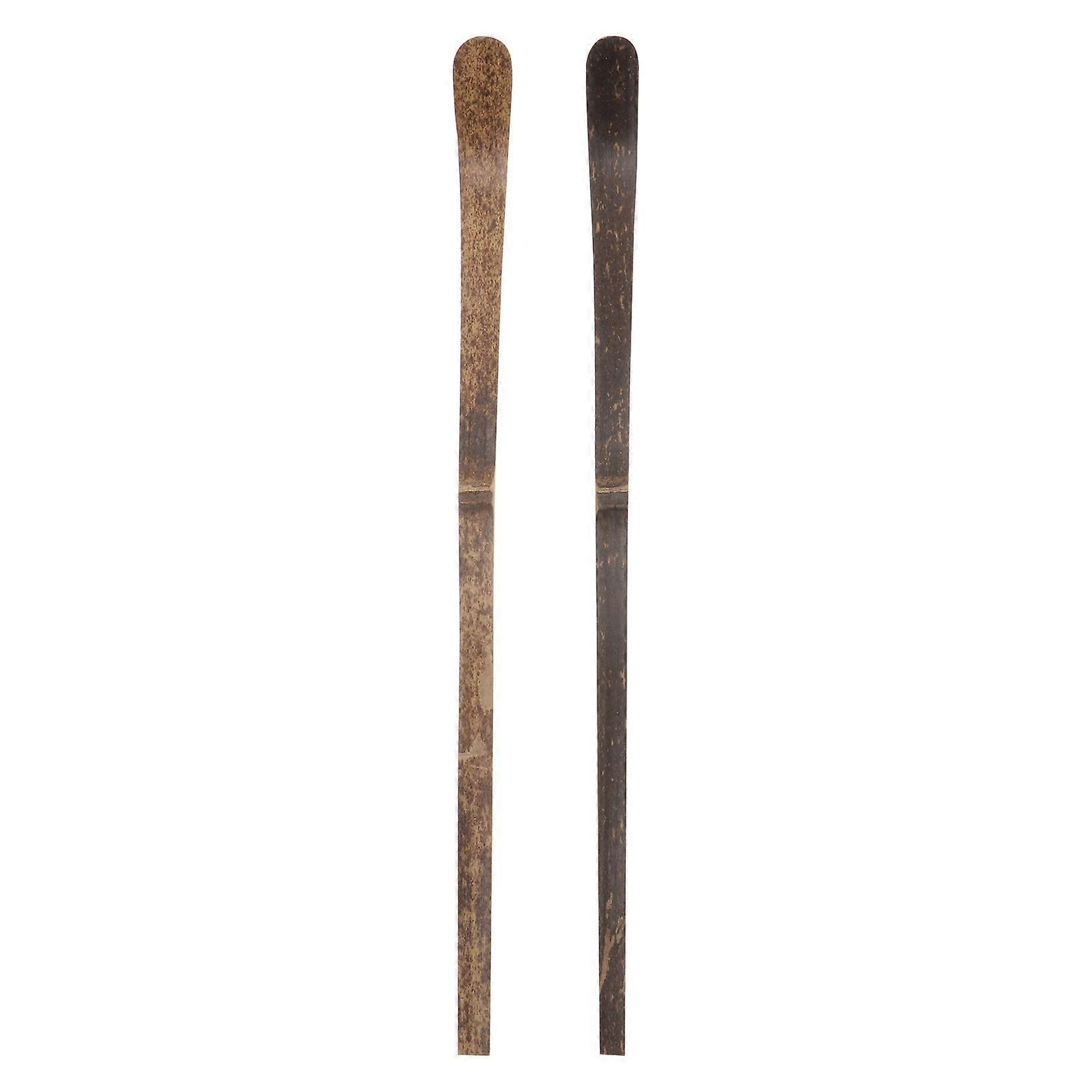 2Pcs Long Handle Spoons for Household Mixing Handmade Tea Set Accessories