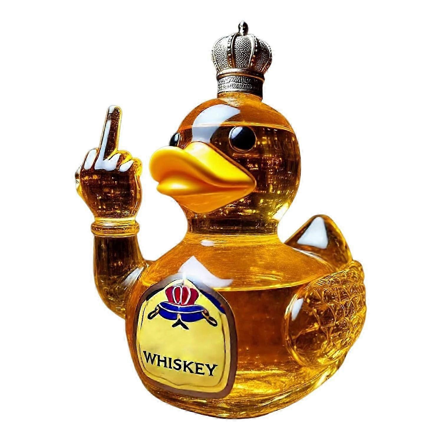 Middle Finger Duck Bottle Funny Whiskey Bottle Duck-shaped Alcohol Bottle Funny Duck Decanter for