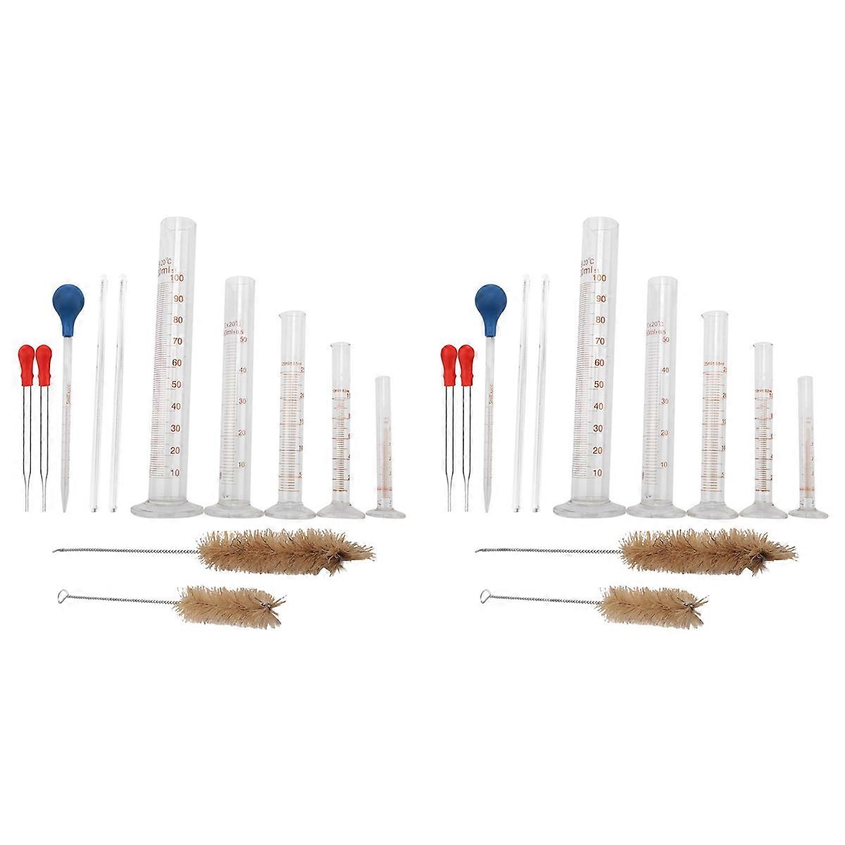 Glass Measuring Cylinders in with Pipettes/Stirring Rods/Clean Brush