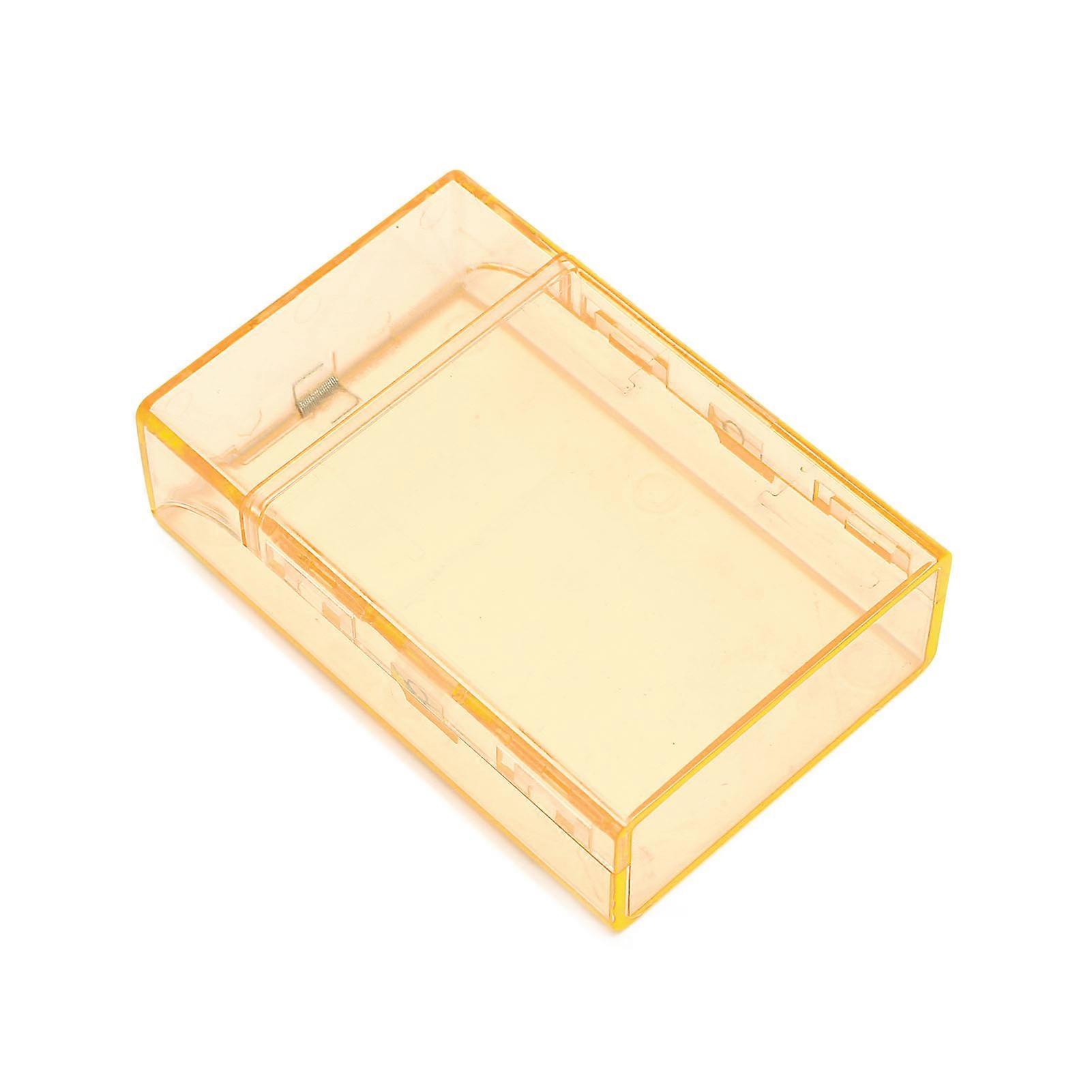 Cigarette Case Plastic Small Clear Cigarette Display Box with Pull Down Automatic Open Design for Lipsticks Lighters Keys Orange 