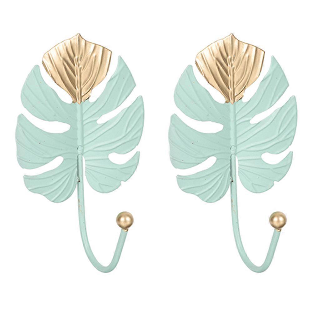 Heavy Duty Hooks Monstera Leaf Wall Hook No-Drill Installation For Wall Accessories Multi 2Pcs