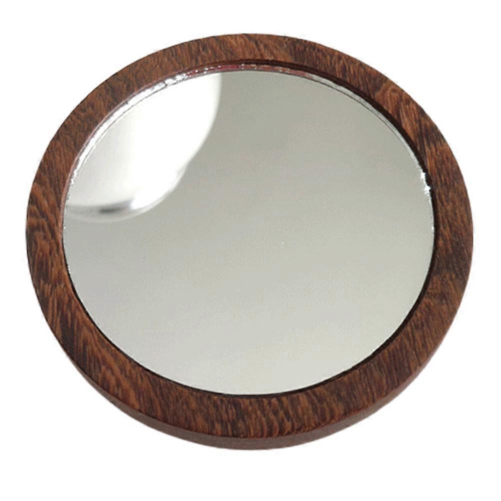 One Side Mini Makeup Mirror for Daily Use Lightweight Portable Compact Mirror Light Brown