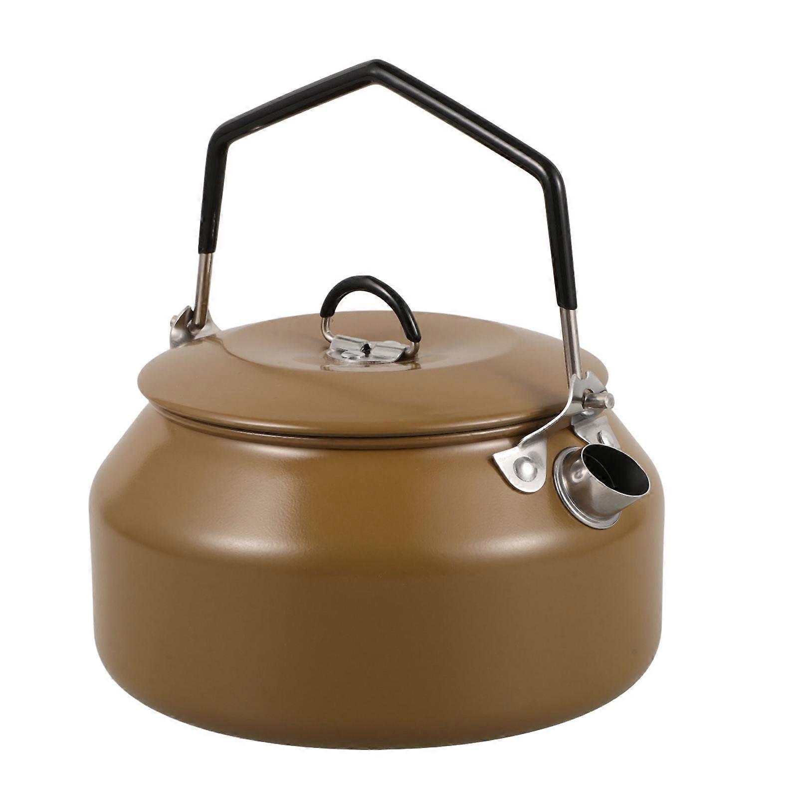 Stainless Steel Camping Kettle Portable Sleek Design Cooking Meals Hiking 1Pack