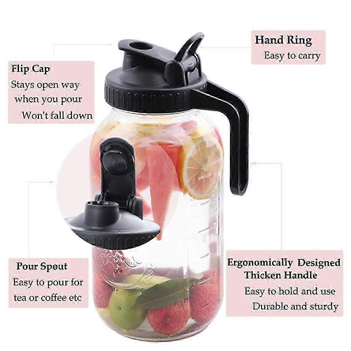 2025 Latest Model Cold Brew Coffee Maker 64Oz Cold Brew Pitcher with Stainless