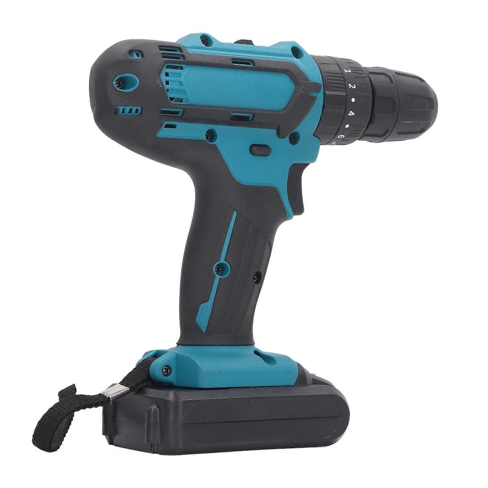 Cordless Drill 2 Gear Speed 3/8 24 UNF Keyless Chuck Portable Hand Electric Drill with 2 Batteries