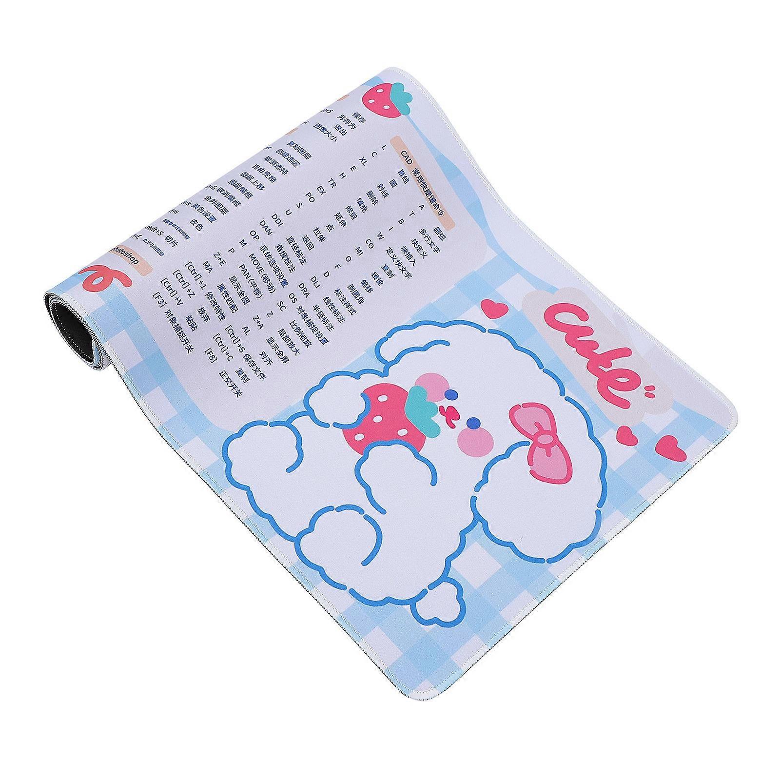 Computer Mouse Pad For Office Workers Precise Mouse Movement Comfortable Blue 80X30X0.2cm 1Pc