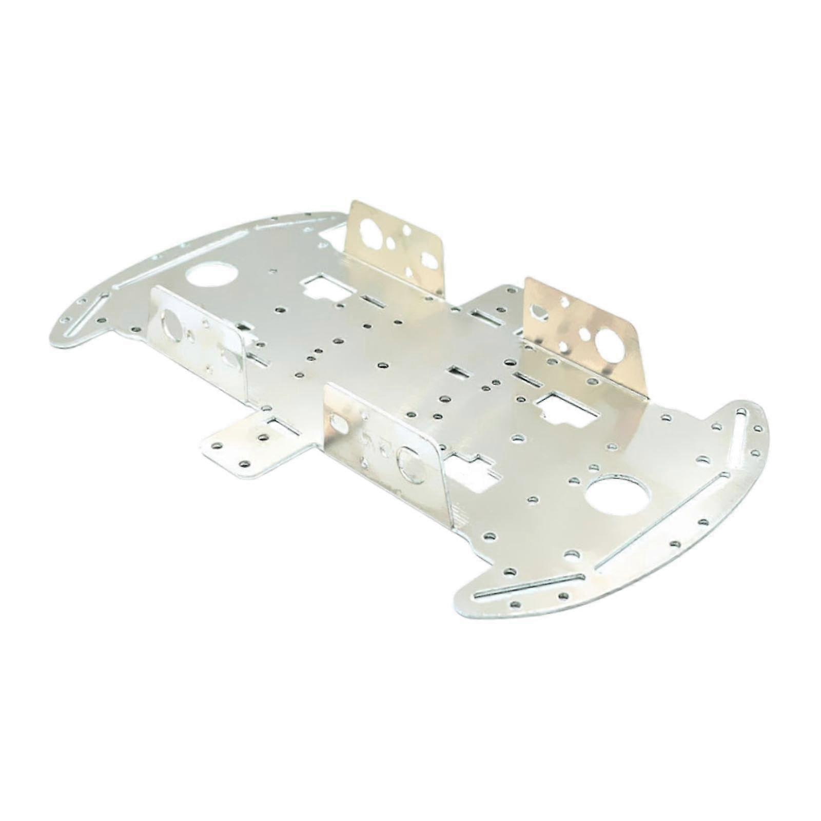 Metall Smart Car Chassis Aluminum Alloy Replacement Robot Auto Part Base, with Motor Hole 4WD