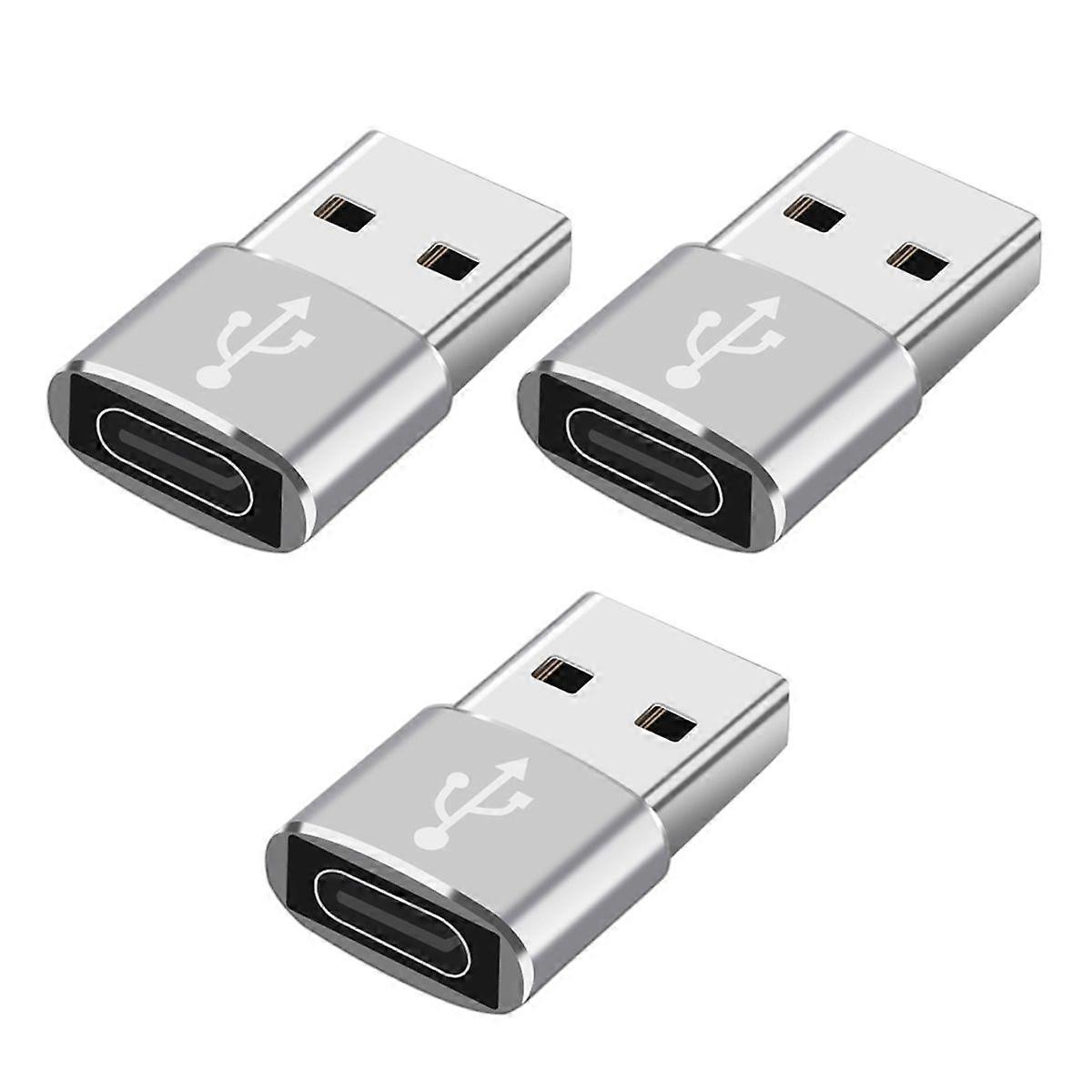 3pcs USB-C to USB Adapter USB 3.0 to USB-C Converter for Phone Tablet Laptop