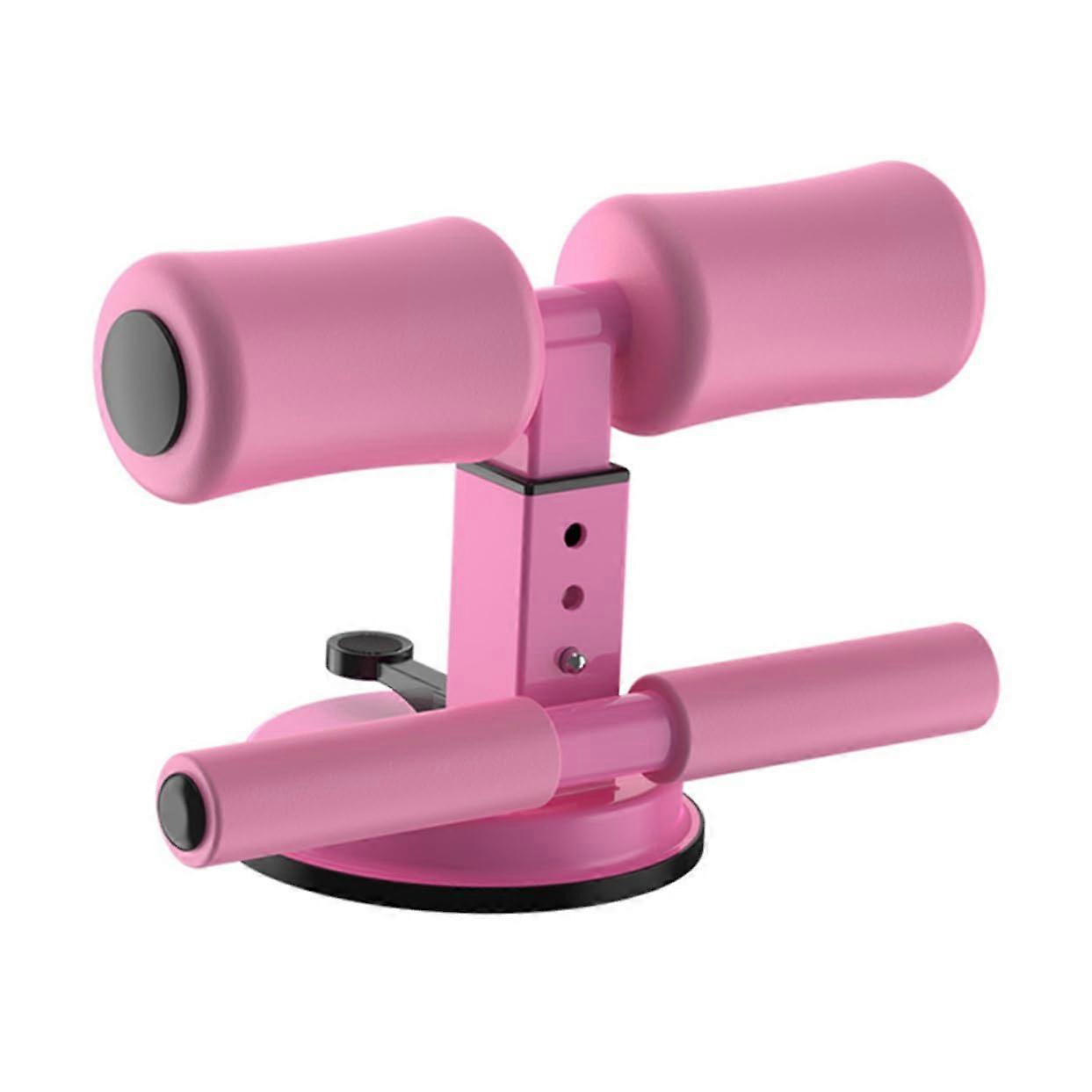 Auxiliary Trainer Device Machine from Mat Sit Up Bar Equipment PullUp Bar Door PullUp Bar Support for Abdominal Curvatures Pink Manganese Steel