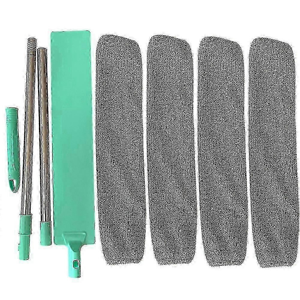 Reusable Microfiber Dust Collector Sweeping Brush with Long Handle for Cleaning