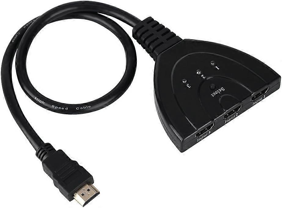 HDMI o Converter Video Switcher 1080P Split Signal Adapter Conversion Cable HDMI 3 in 1 Output(50cm) ZeGoods