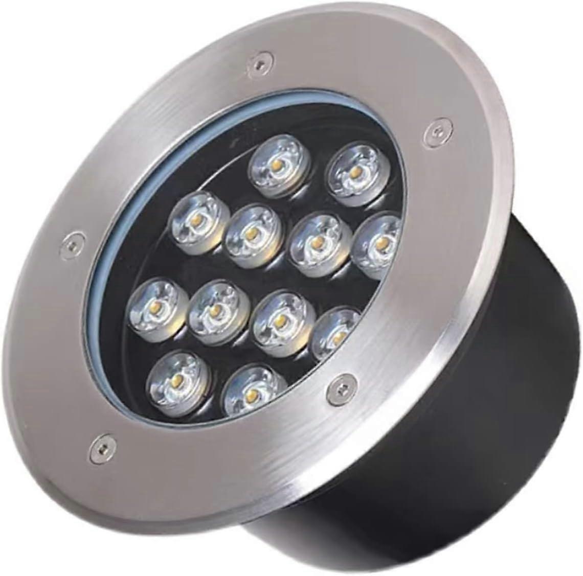 LED ground lights, embedded landscape lighting, IP66, waterproof, low voltage, AC12/24V, round spotlight for illuminating walkways, driveways.