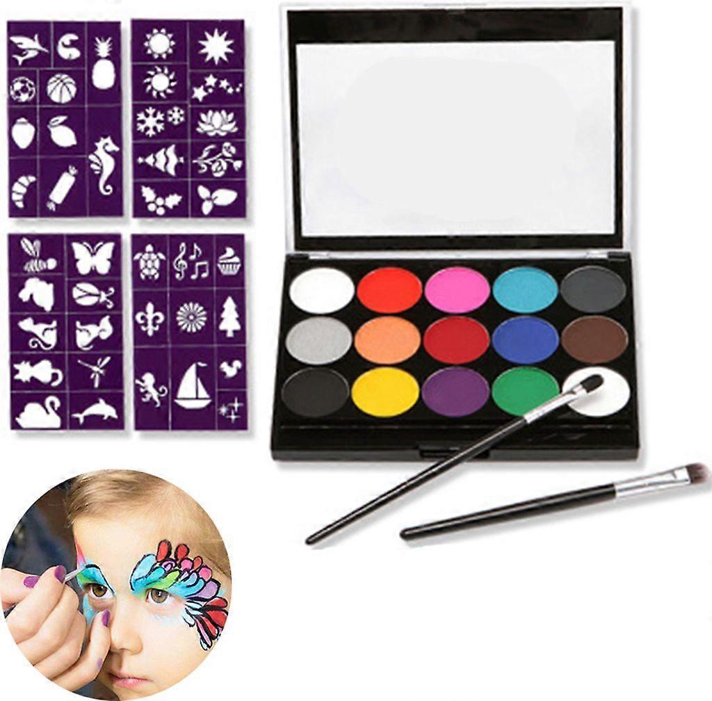 15-Color Children's Makeup Set: For face/body painting, parties