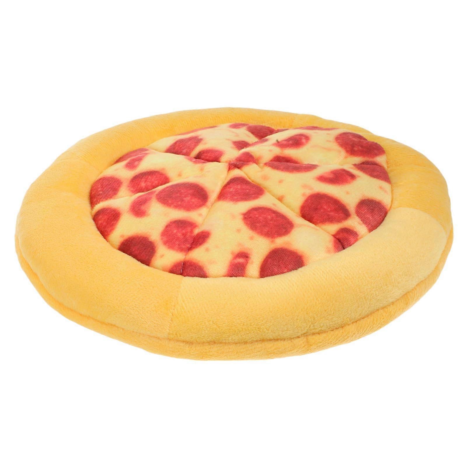 Puppy Teething Chewing Toy, Squeaky Plush Pizza for Small and Medium Aggressive Dogs, Teeth Cleaning, Durable Material