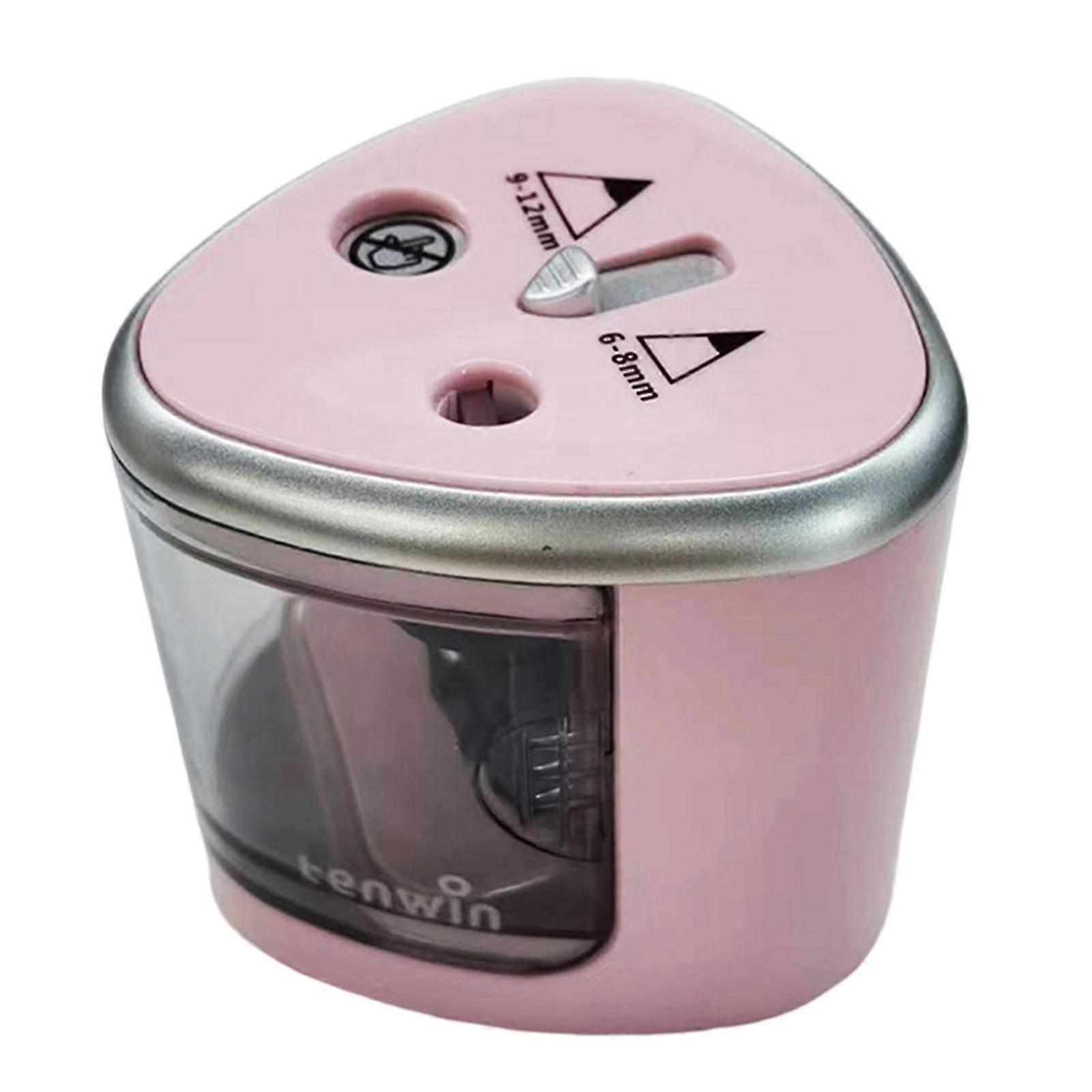 Thick Thin Double Holes Battery Powered Pencil Sharpener for Office Classroom