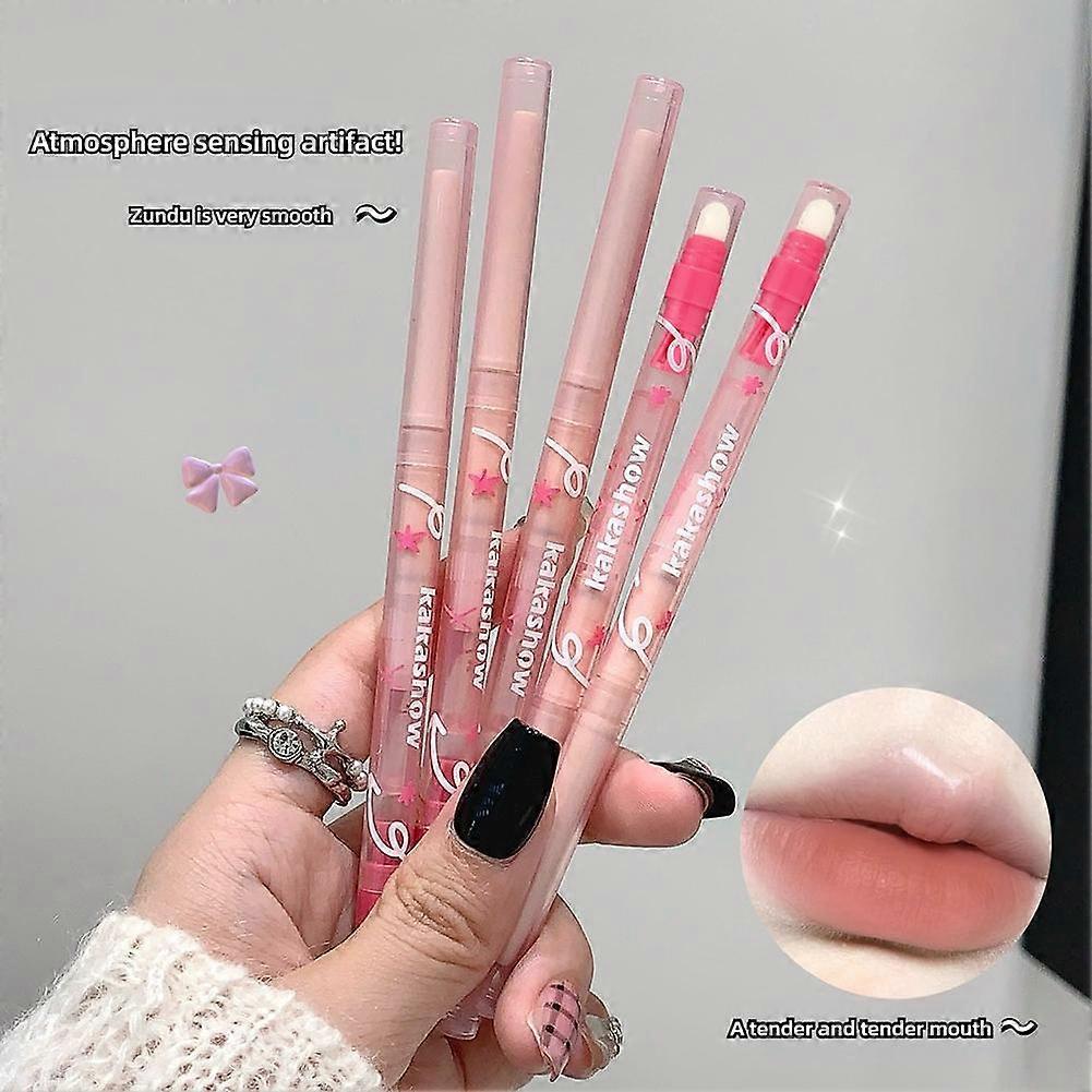 01# Milk Mist Peach (A) $kakashow Matte Lip Liner Matte Matte Lip Liner Outlines Lips Not Easy to Fade Comes with Lip Brush and Pencil Sharpener