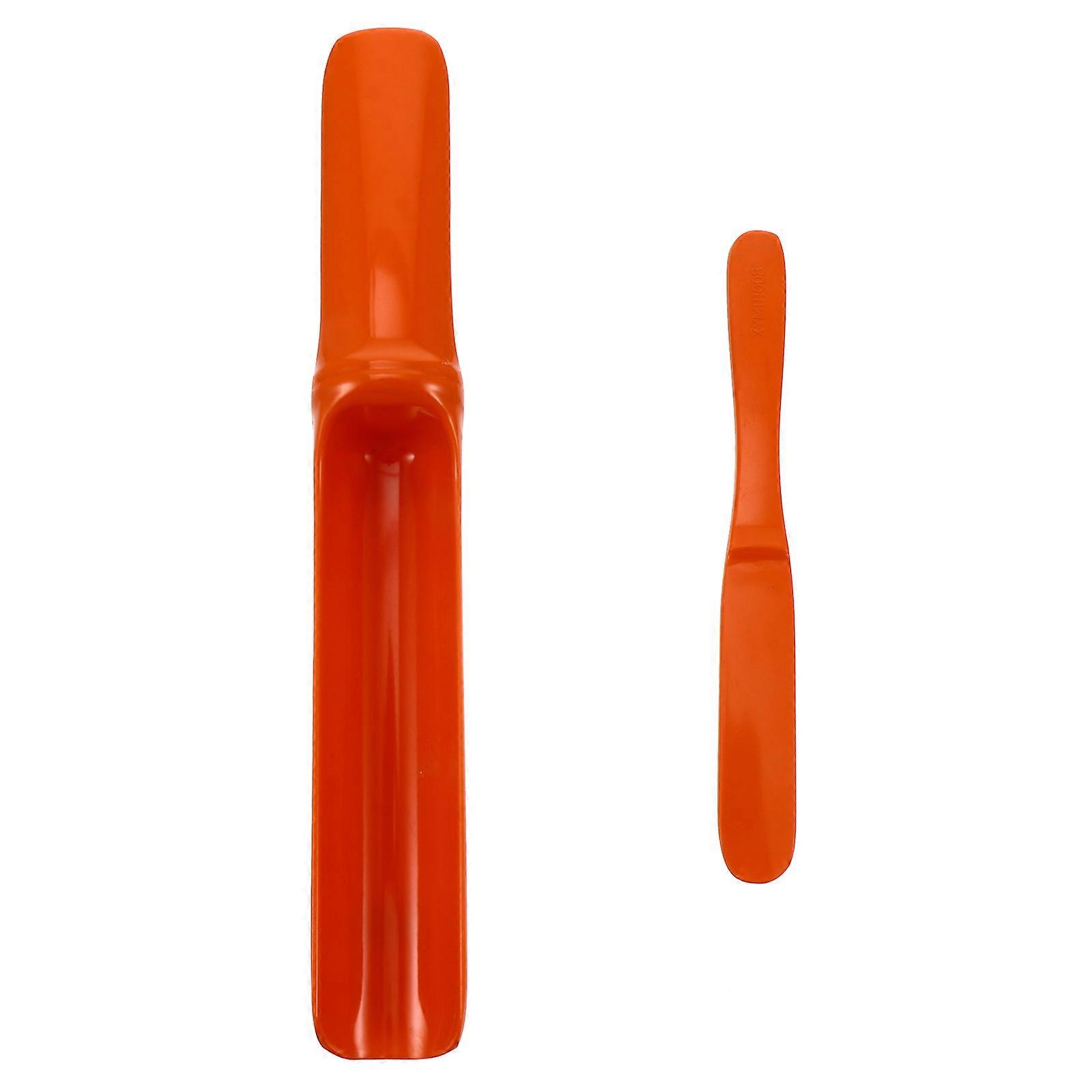 Orange Melamine Plate Set for Kitchen Use Convenient Shrimp Ball Making Tools and Meatballs Storage 4 Pieces
