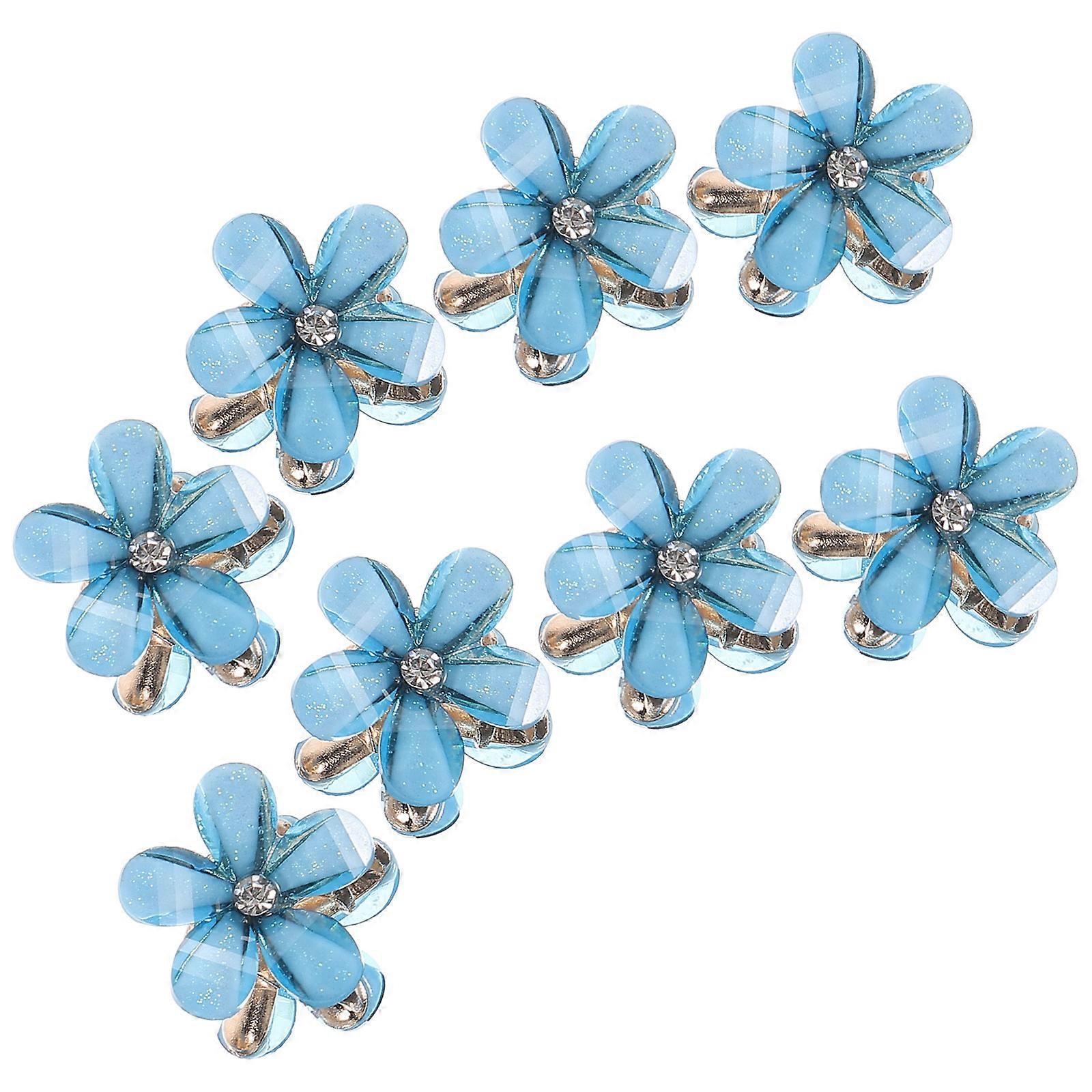 Mountain Camellia Hair Clips for Decoration 10Pcs Mini Flower Hair Accessories