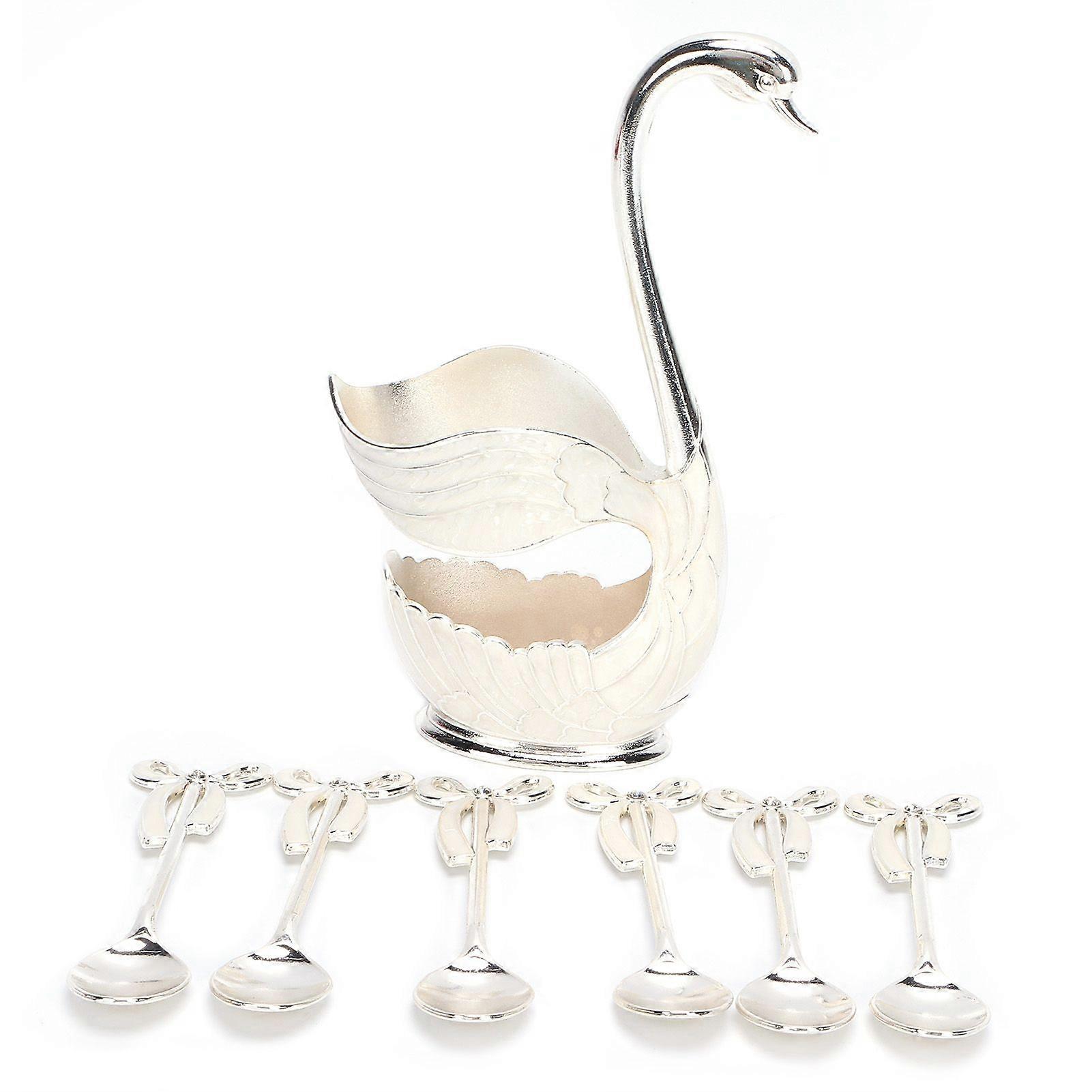 2025 Latest Model  EU Style Coffee Tableware Fruit Dessert Cute with Swan Base