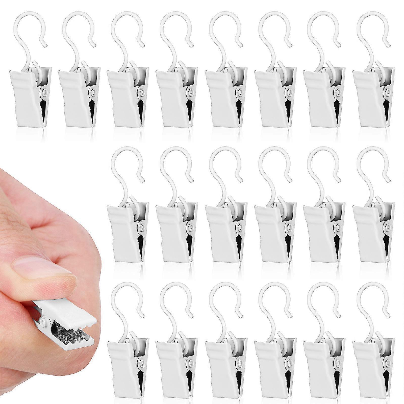 40PCS Curtain Clips with Hooks for Home Decoration – Easy Photo Display & Secure Curtain Installation for Curtains and Clotheslines