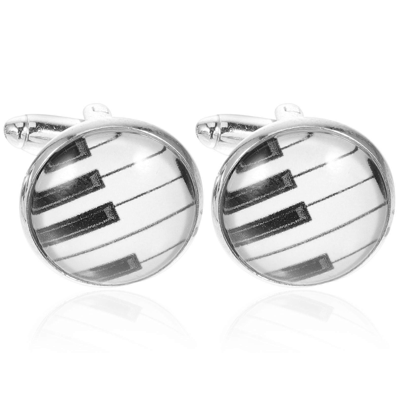 Silver Tuxedo Studs and Cufflinks Set for Men with Premium Alloy Material for Weddings and Special Occasions
