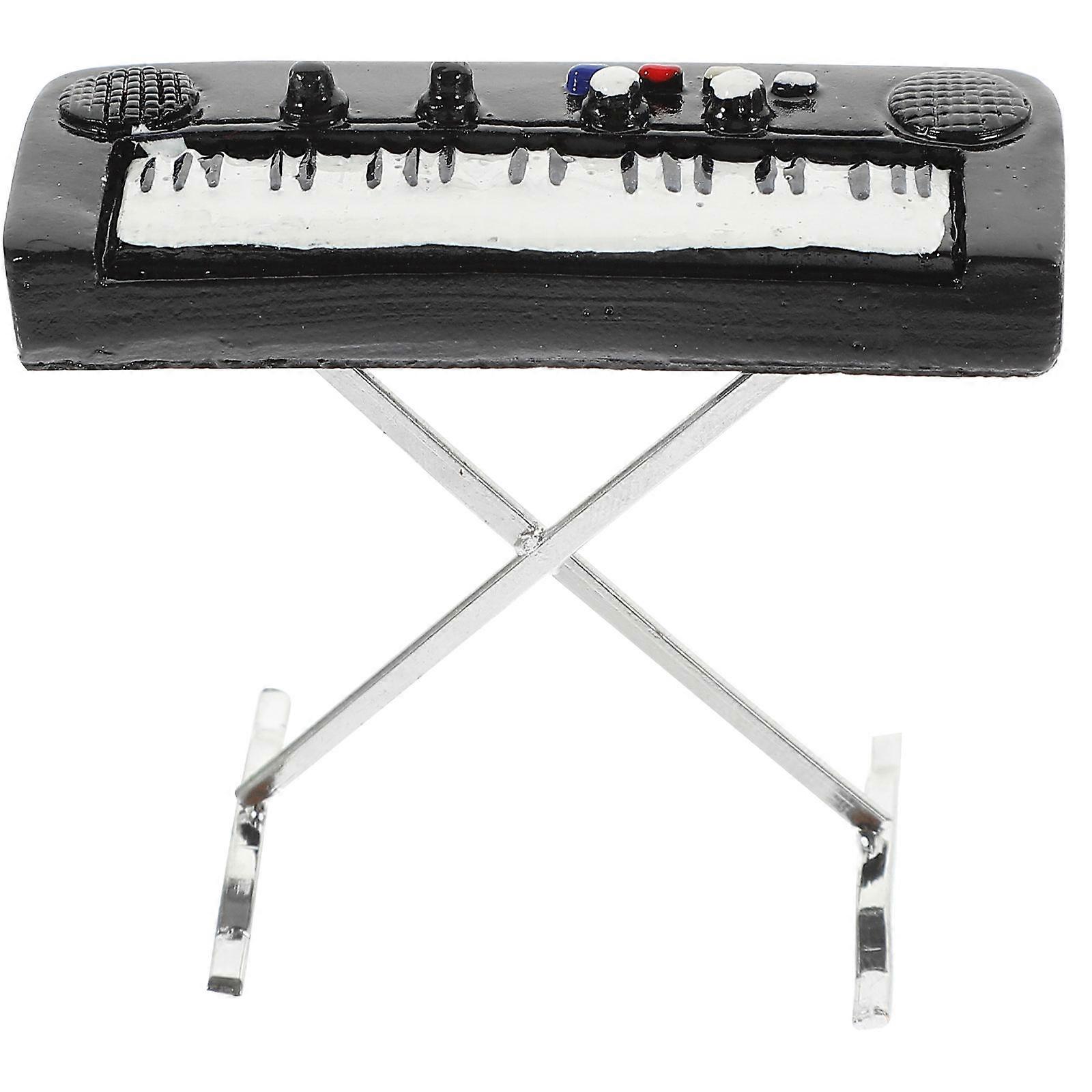 Miniature Instrument Model Mini Electronic Organ Mini Musical Instrument DIY Enthusiasts Miniature House Setup 6.5X6X2.5CM 1Pcs