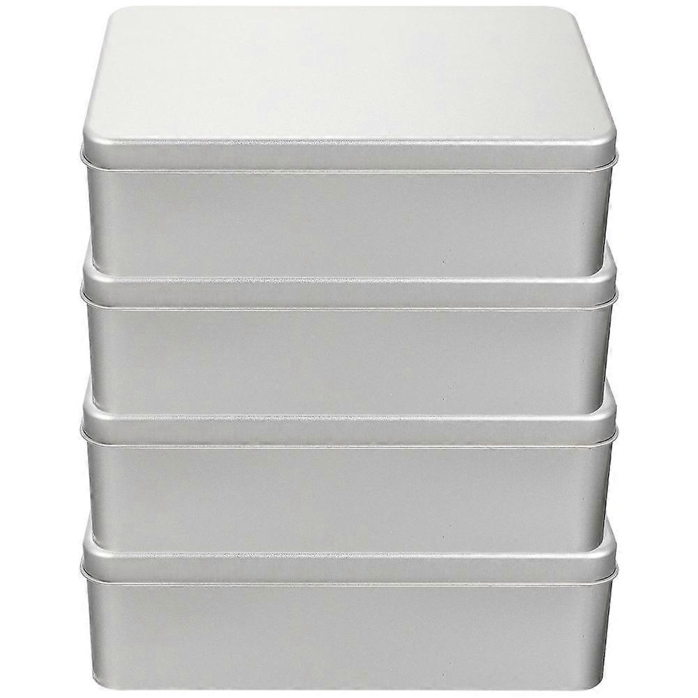 4pcs Tin Box Dice Boxes With Foams Liner Iron Dice Cases Dice Storage Holders